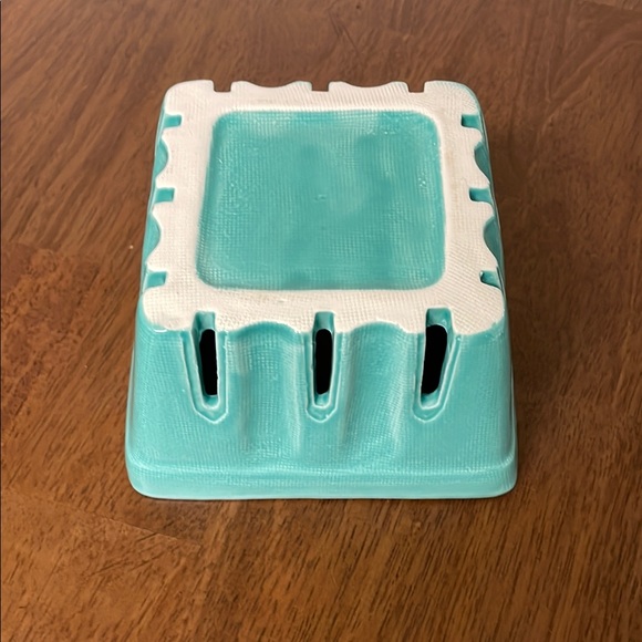 Anthro | Turquoise Ceramic Berry Basket - Picture 3 of 3